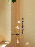 Axyaa Boho Crystal Sun Catcher Hanging Ornaments with Gold Chain - Window Wall Garden Decor