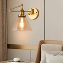 Axyaa Retro Rocker Glass Wall Lights Adjustable LED Wall Sconce Reading Lamps