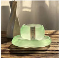 Axyaa Pink Handmade Glass Japanese First Snow Tea Cups