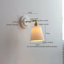 Axyaa Striped Ceramic LED Wall Sconce Nordic Modern Interior Wall Light