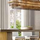 Axyaa Retro Chandelier Kitchen Island Glass Lights Stainless Steel Fixtures