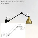 Axyaa Nordic Vintage Rotatable Metal Wall Sconce Lampshade for Bedroom and Hotel Room