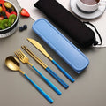 Axyaa Stainless Steel Cutlery Set with Box - Dinner Knife Fork Spoon Chopsticks