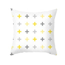 Yellow Gray Geometric Print Pillow Cover 45*45cm for Axyaa - Home Decor Essential
