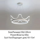 Modern Nordic LED Crown Chandelier for Dining Room, Bedroom & Study by Axyaa