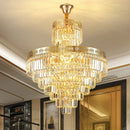 Axyaa Hollow Crystal Chandelier for Elegant Living Spaces