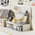 Axyaa Perforated Board Storage Box Stationery Organizer Pen Holder Desk Display Stand