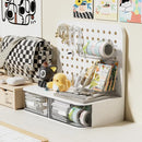 Axyaa Perforated Board Storage Box Stationery Organizer Pen Holder Desk Display Stand