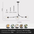 Axyaa Modern Pendant Chandelier Glass Lampshade LED Ceiling Light