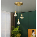 Modern Crystal Pendant Light by Axyaa: Height Adjustable Hanging Fixture for Kitchen, Dining, Living, Bedroom