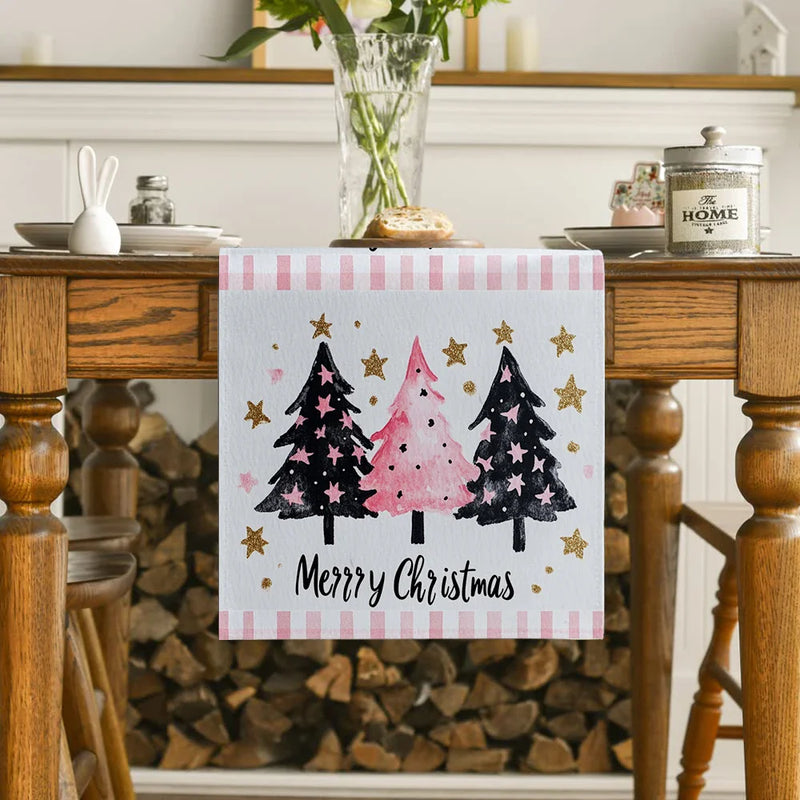 Axyaa Christmas Tree Stars Table Runner