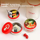 Axyaa Stainless Steel Insulated Lunch Container Stackable Thermal Bento Box