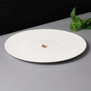 Axyaa White Ceramic Dinner Plate - Restaurant Dessert Sushi Molecular Cuisine Display Plate