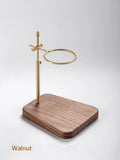 Axyaa Wood Brass Hand Brew Coffee Holder, Adjustable Base, Filter Cup Stand, Matching Equipment