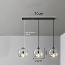 Axyaa Smoke Gray Glass Pendant Light Chandelier for Kitchen Island