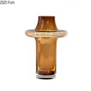 Axyaa Amber Glass Tower Vase: Creative Hydroponics Plant Pot & Home Decor
