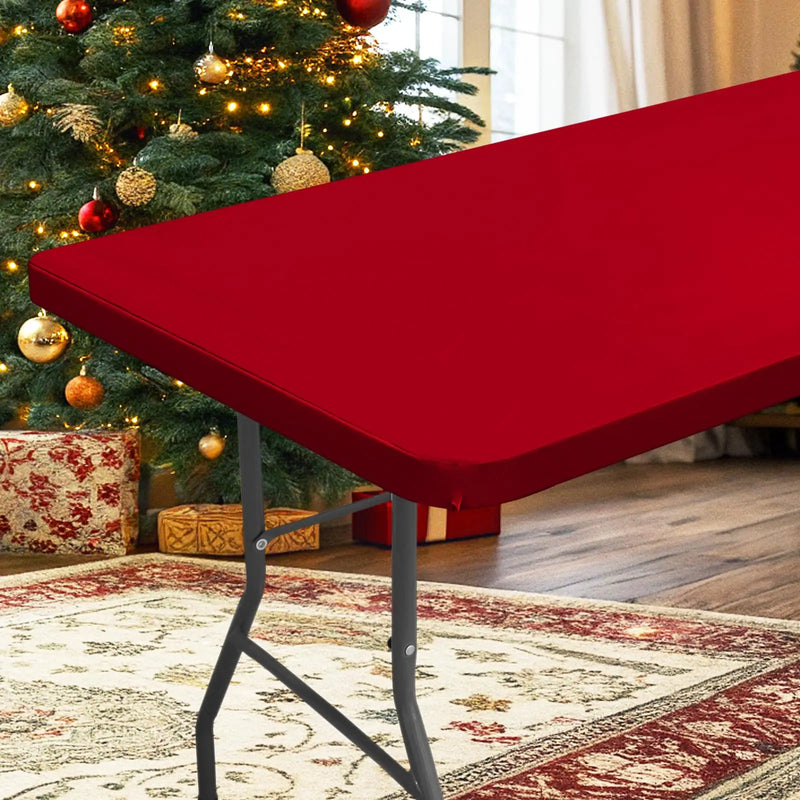 Axyaa Outdoor Picnic Waterproof Tablecloth, Elastic Fitted Table Protector