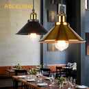 Axyaa Industrial Pendant Chandelier Modern Hanging LED Ceiling Lamp for Living Room