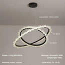 Axyaa Gold Metal LED Chandelier: Modern Living Room Pendant Light with Stairs Lustre