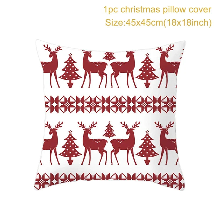 Axyaa Christmas Cushion Cover 2022: Merry Decorations, Navidad, Noel, Xmas Gifts, Happy New Year 2023
