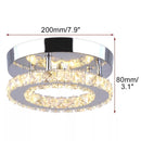 Axyaa Crystal LED Chrome Ceiling Lamp Small Chandelier Stainless Steel Lighting Fixtures
