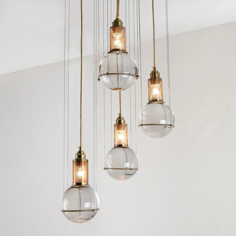 Axyaa Crystal Ball LED Pendant Lights - Indoor Lighting Fixture