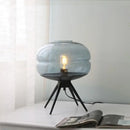 Axyaa Nordic Style Glass and Hardware Table Lamp for Bedroom and Living Room