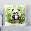 Axyaa Cartoon Panda Sofa Cushion Cover - Luxury Home Decor