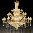 Axyaa All-Copper Crystal Chandelier: Luxurious European Court Style LED Living Room Lamp