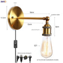 Axyaa Loft LED Wall Lights Vintage Wandlamp Living Room Bedroom Applique murale