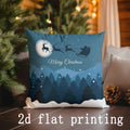 Axyaa Christmas Pet & Winter Pattern Pillow Cover for Sofa Bedroom Car