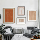 Rainbow Arch Women Line Art Poster Hand in Hand Print by Axyaa