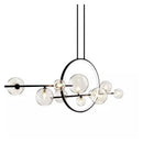 Spherical Glass Bubble LED Chandelier for Dining Table and Bar Counter by Axyaa
