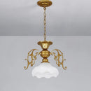 Axyaa Industrial Loft Chandelier with Glass Lampshade