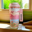 Axyaa Ceramic Inner Liner Tumbler Stainless Steel Cup with Lid & Straw
