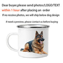 Axyaa Enamel Mug: Custom Print with Logo, Text & Photo, 350ml Office Water Cup