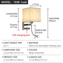 Axyaa LED Wall Lamps with Switch USB Reading Lights for Modern Home Decor