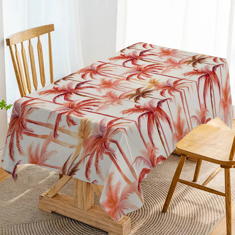 Axyaa Coconut Tropical Plants Tablecloth - Waterproof, Oil-proof, Anti-fouling