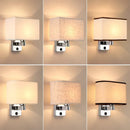 Axyaa LED Fabric Wall Sconce with Switch for Bedroom Living Room Hotel Home