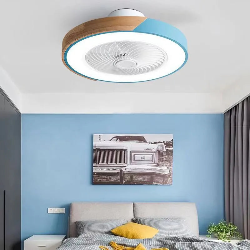 Axyaa Ceiling Fan Light with Remote Control, Dimmable, 3 Color, Low Profile