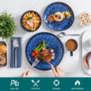 Axyaa Starry Blue Glaze Dinner Set - 48-Piece Dinnerware Collection