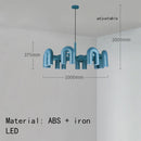 Axyaa U-shaped Tube Chandelier: Modern Scandinavian Pendant Light