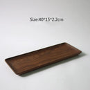 Axyaa Black Walnut Rectangular Fruit Tray for Tea Room and Coffee Shop Service