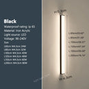 Axyaa Waterproof Outdoor LED Wall Light for Garden Porch - IP65, Long Strip, Wrought Iron