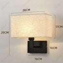 Axyaa Adjustable LED Fabric Wall Light for Bedroom Bedhead Reading