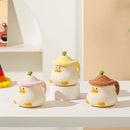Axyaa Duck Ceramic Mug - Creative Cartoon Coffee Tea Cup for Kids