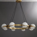 Axyaa LED Acrylic Round Pendant Lights for Living Dining Room Bedroom