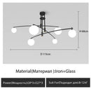 Axyaa Nordic Glass Chandelier for Dining Living Room - G9 LED Pendant Light Fixture