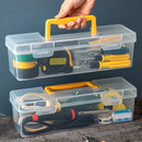 Axyaa Clear Tool Storage Box with Handle: Multifunctional Organizer