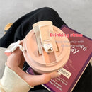Axyaa Ceramic Inner Liner Tumbler Stainless Steel Cup with Lid & Straw